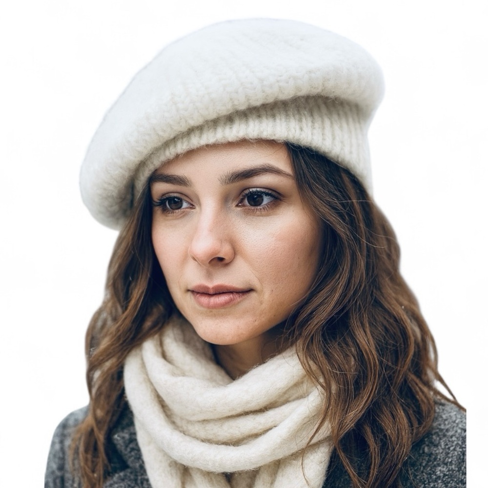 Steve Madden What the Fuzz Fuzzy Brushed Knit Beret Hat One Size New!